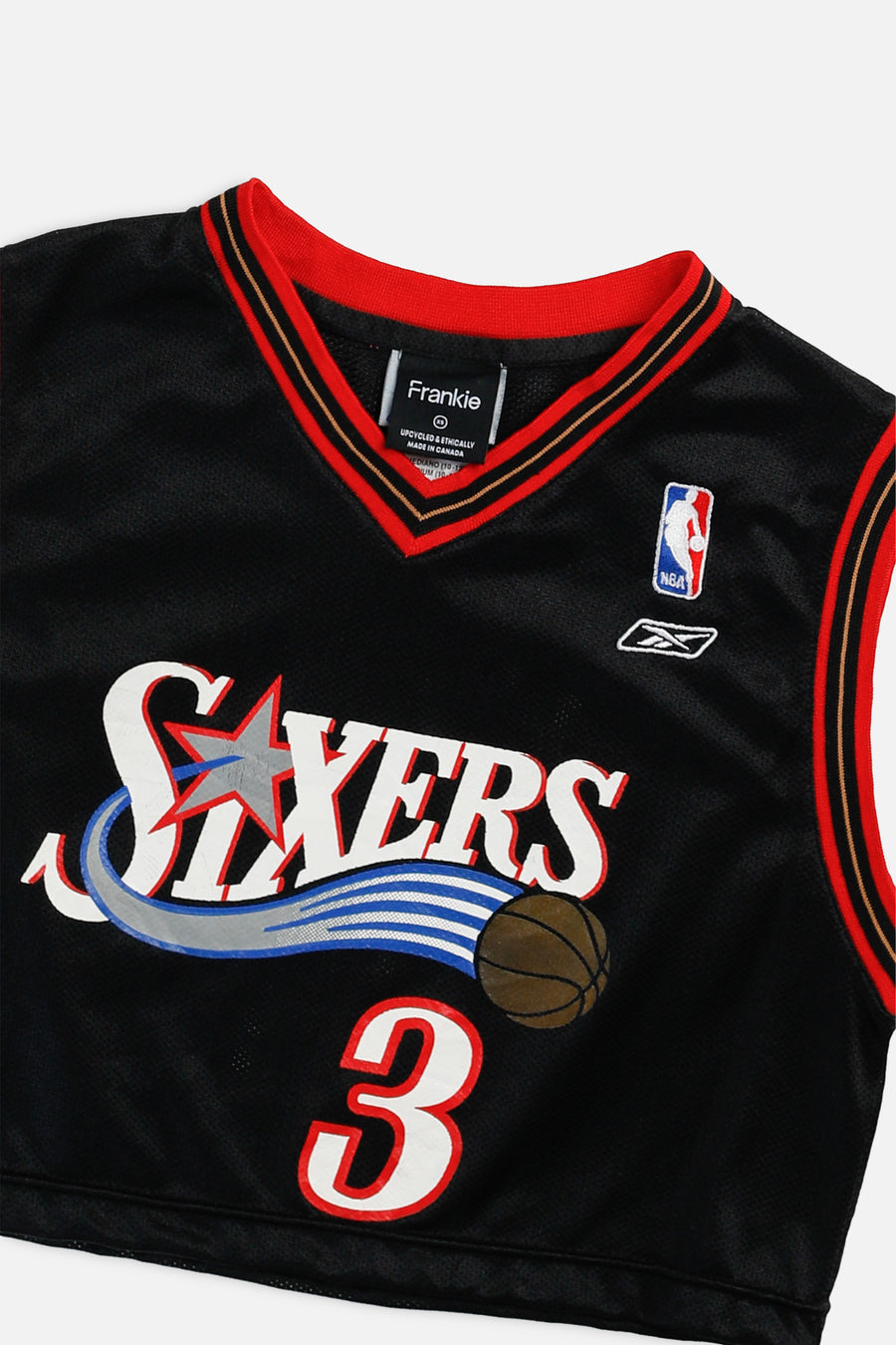 Rework Philadelphia 76ers NBA Crop Jersey - XS