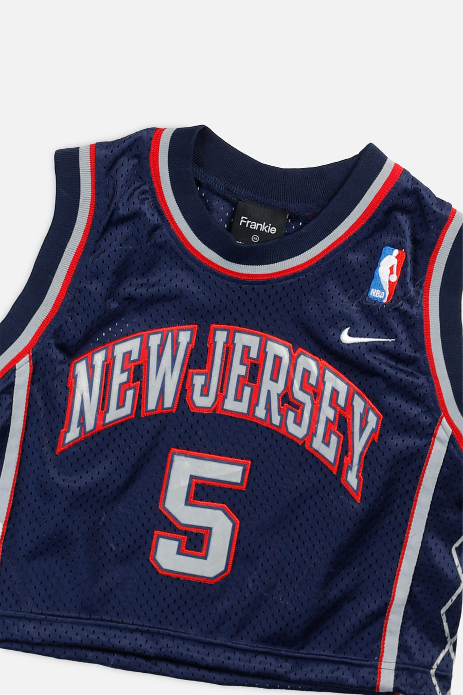 Rework New Jersey Nets NBA Crop Jersey - XS