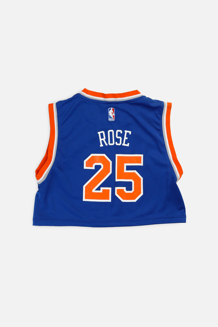 Rework NY Knicks NBA Crop Jersey - S