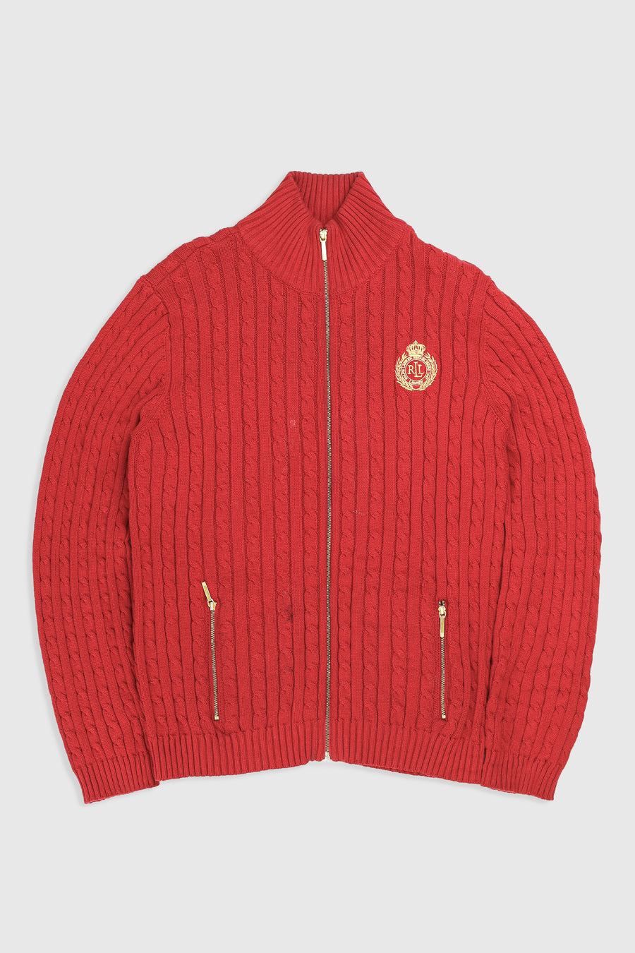 Vintage Polo Knit Zip Sweater