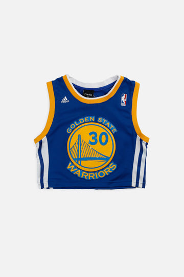 Rework Golden State Warriors NBA Crop Jersey - XS