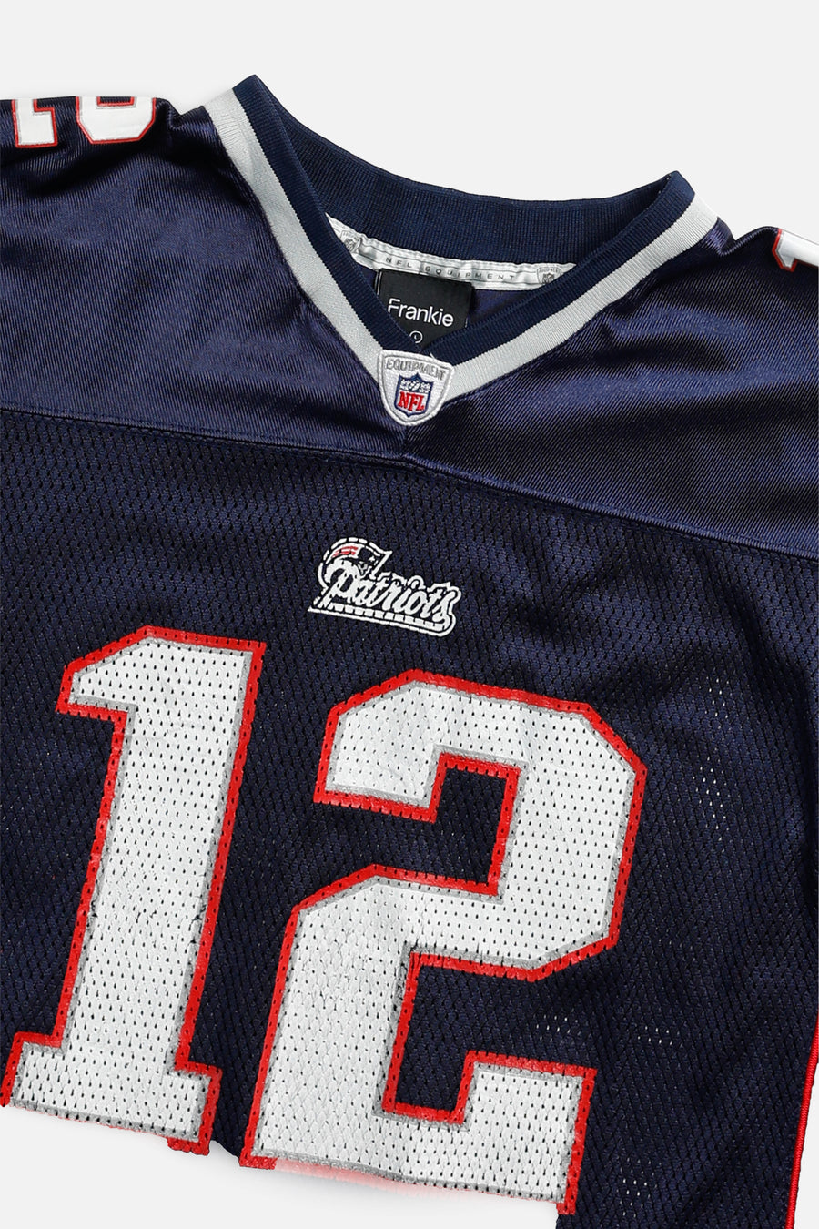 Rework Crop New England Patriots NFL Jersey - L