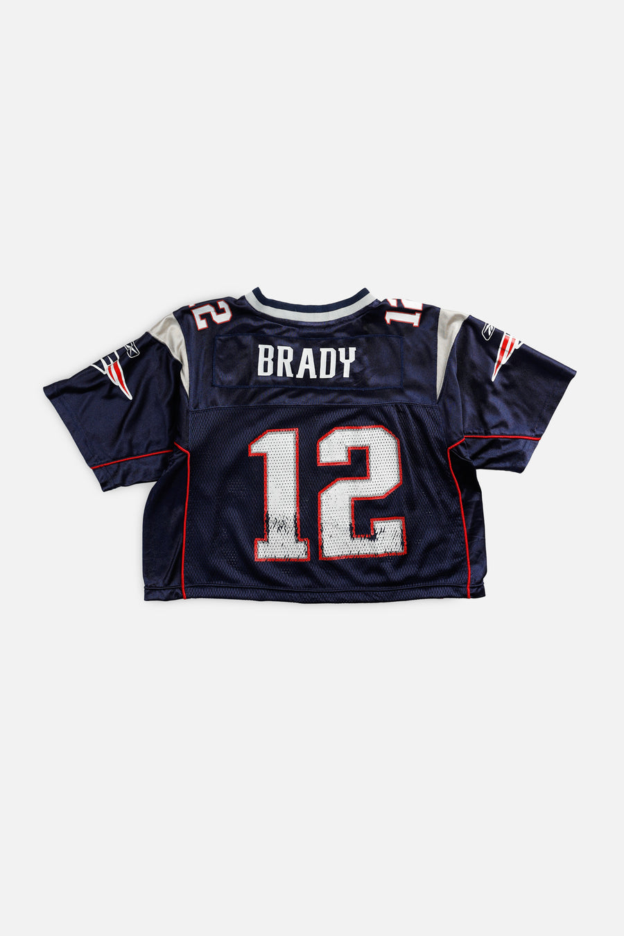 Rework Crop New England Patriots NFL Jersey - L