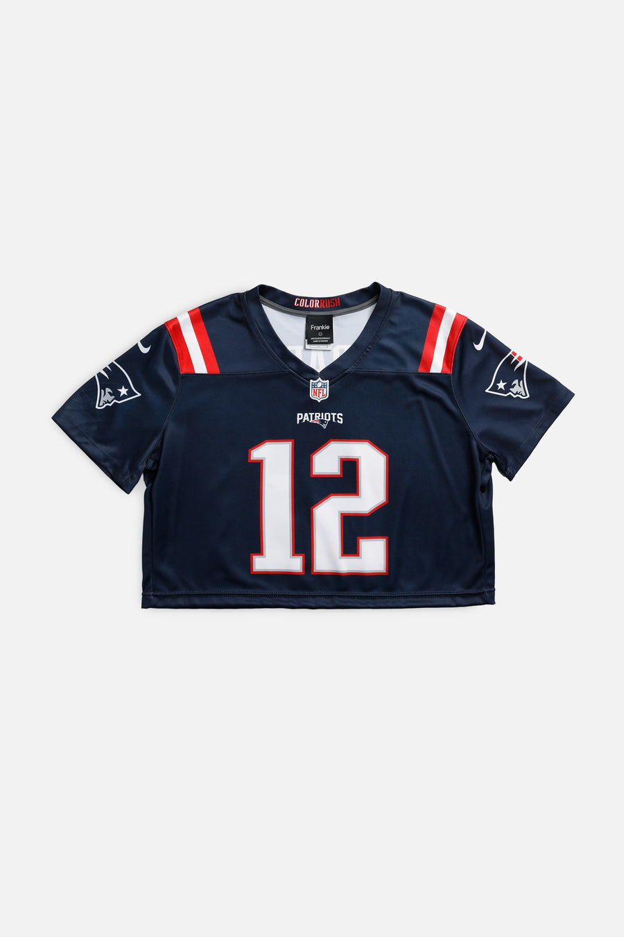 Rework Crop New England Patriots NFL Jersey - L