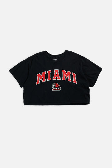 Rework Miami Redhawks NCAA Crop Tee - L