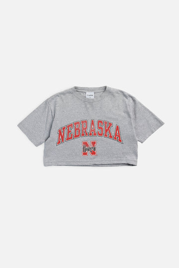 Rework Nebraska Cornhuskers NCAA Crop Tee - XS