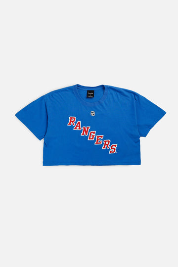 Rework New York Rangers NHL Crop Tee - L