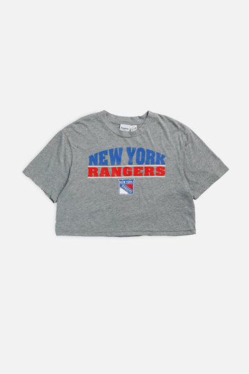 Rework New York Rangers NHL Crop Tee - L