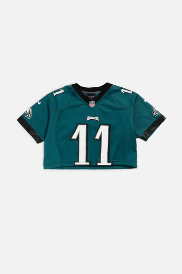 Rework Crop Philadelphia Eagles NFL Jersey - XS