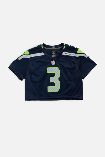 Rework Crop Seattle Seahawks NFL Jersey - M