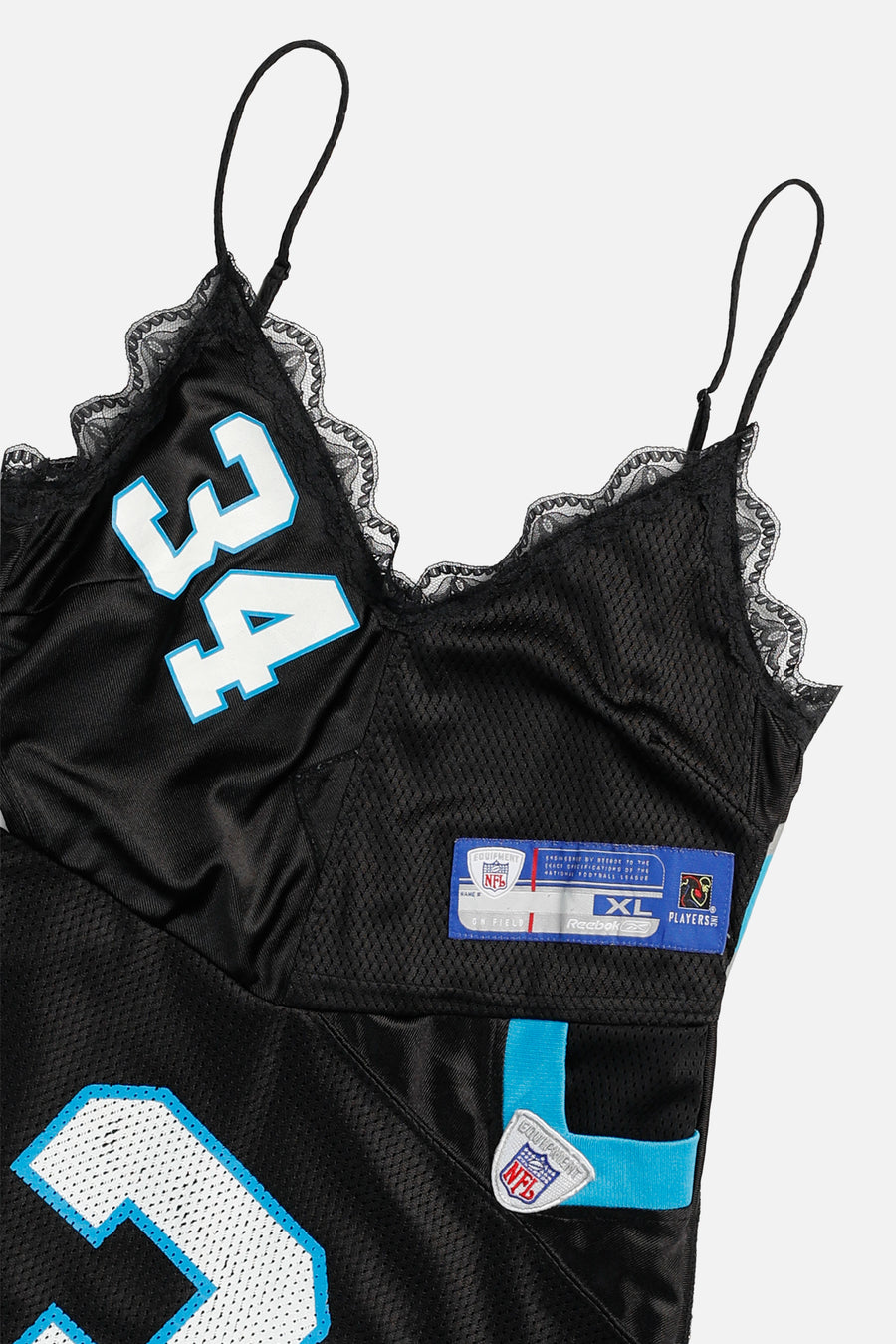 Rework Carolina Panthers NFL Lace Dress - S