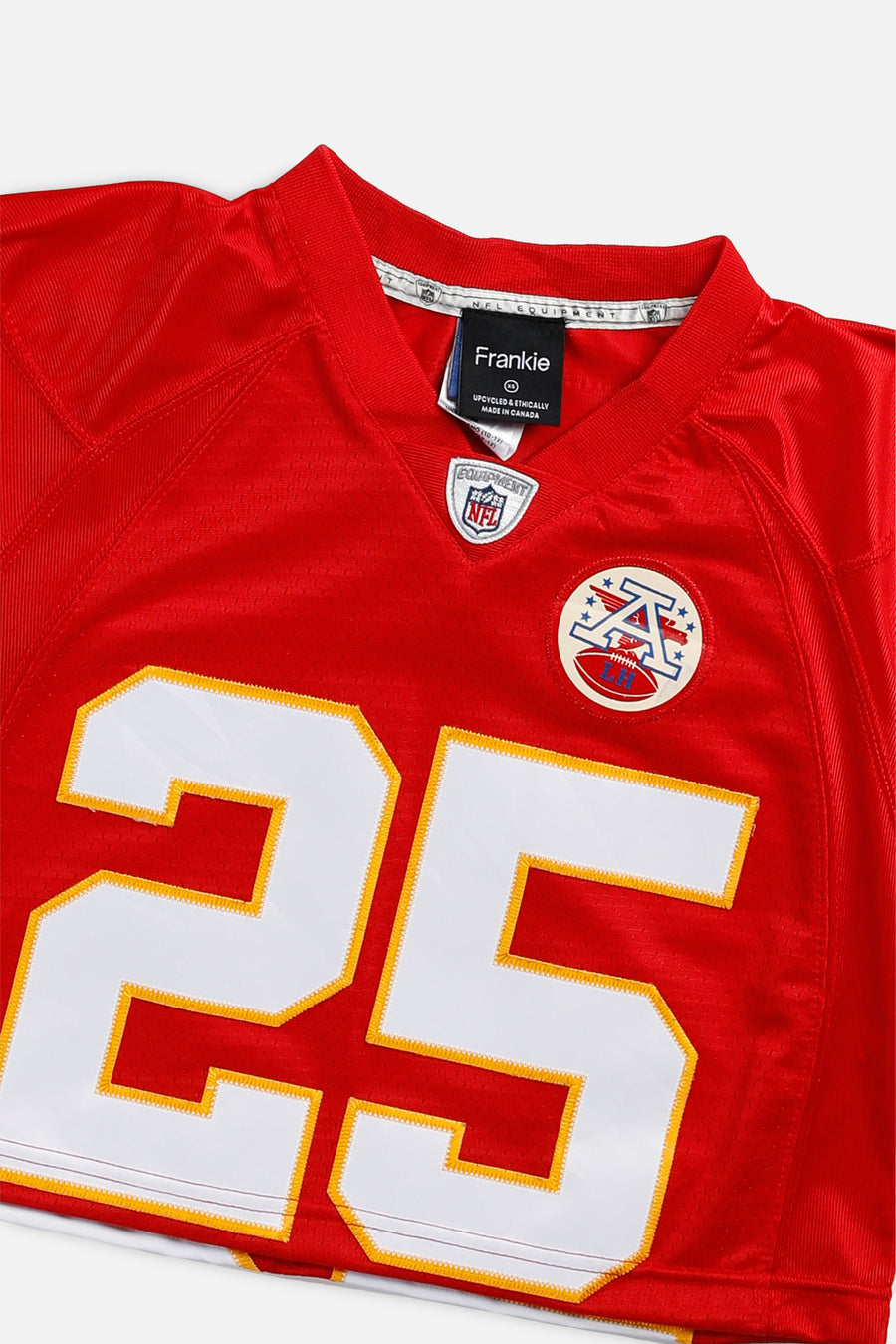 Rework Crop Kansas City Chiefs NFL Jersey - XS