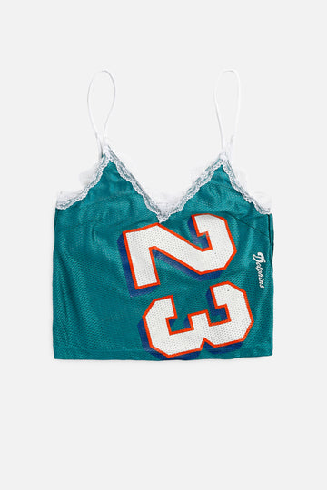 Rework Miami Dolphins NFL Lace Tank - S