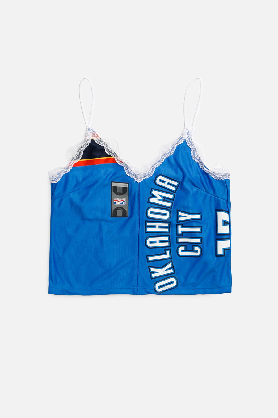 Rework Oklahoma City Thunder NBA Lace Tank - L