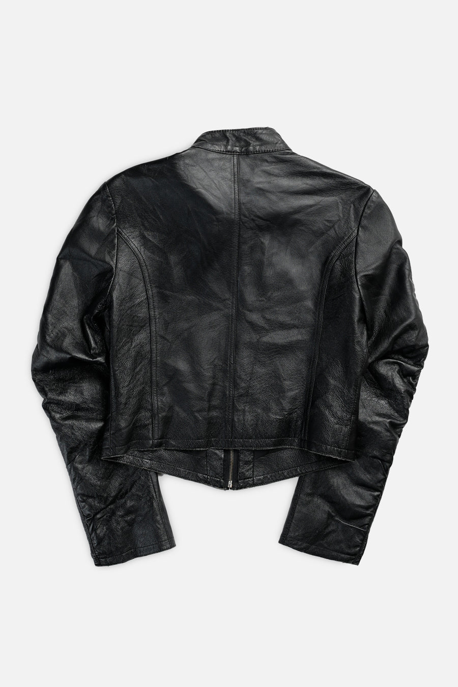 Vintage Leather Crop Jacket - Women's L