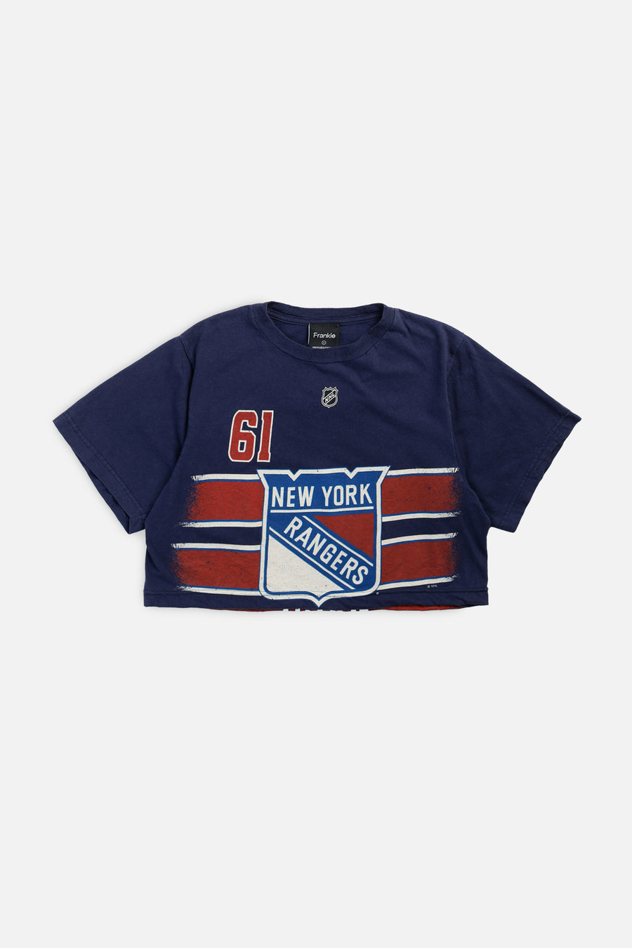 Rework New York Rangers NHL Crop Tee - S