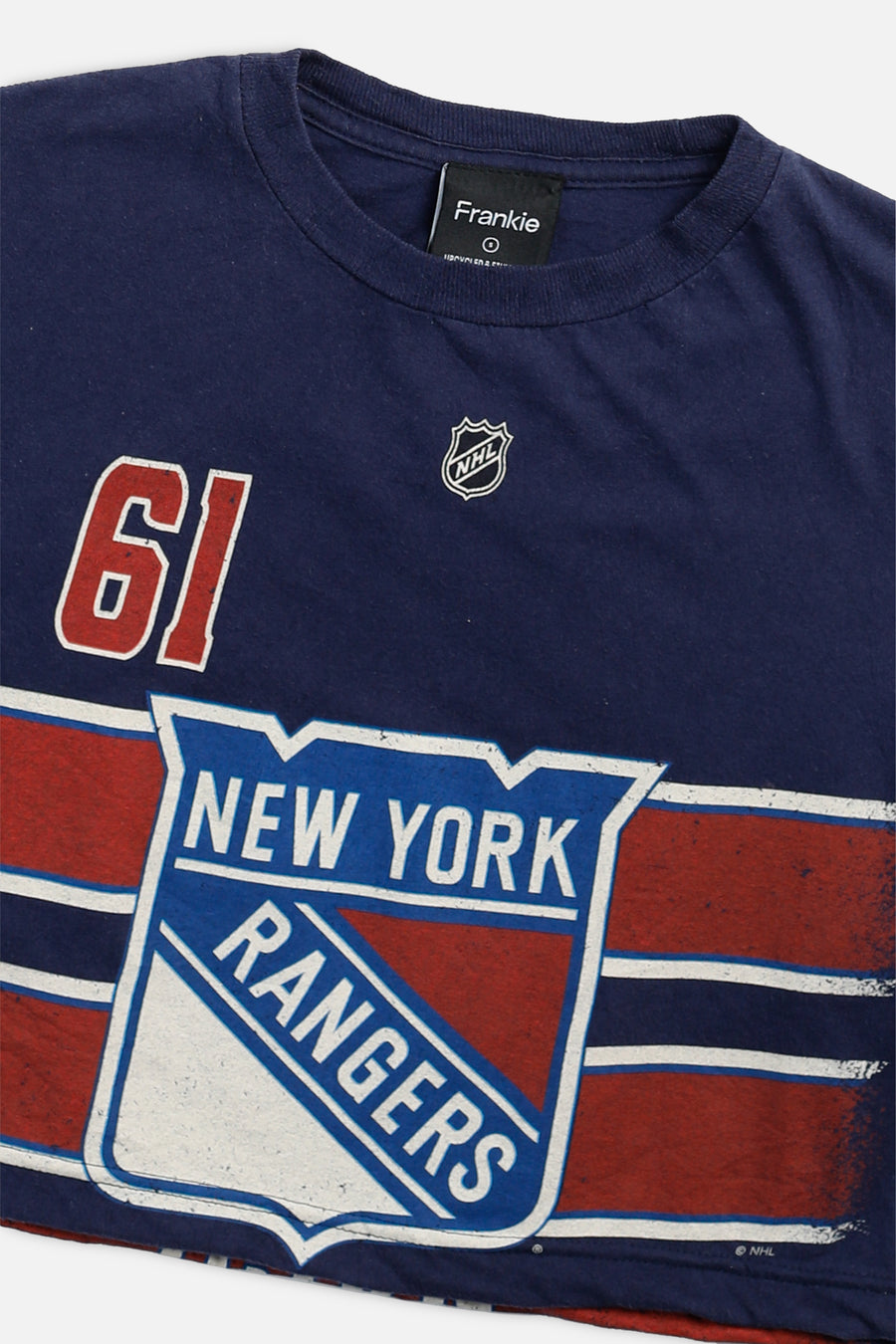 Rework New York Rangers NHL Crop Tee - S