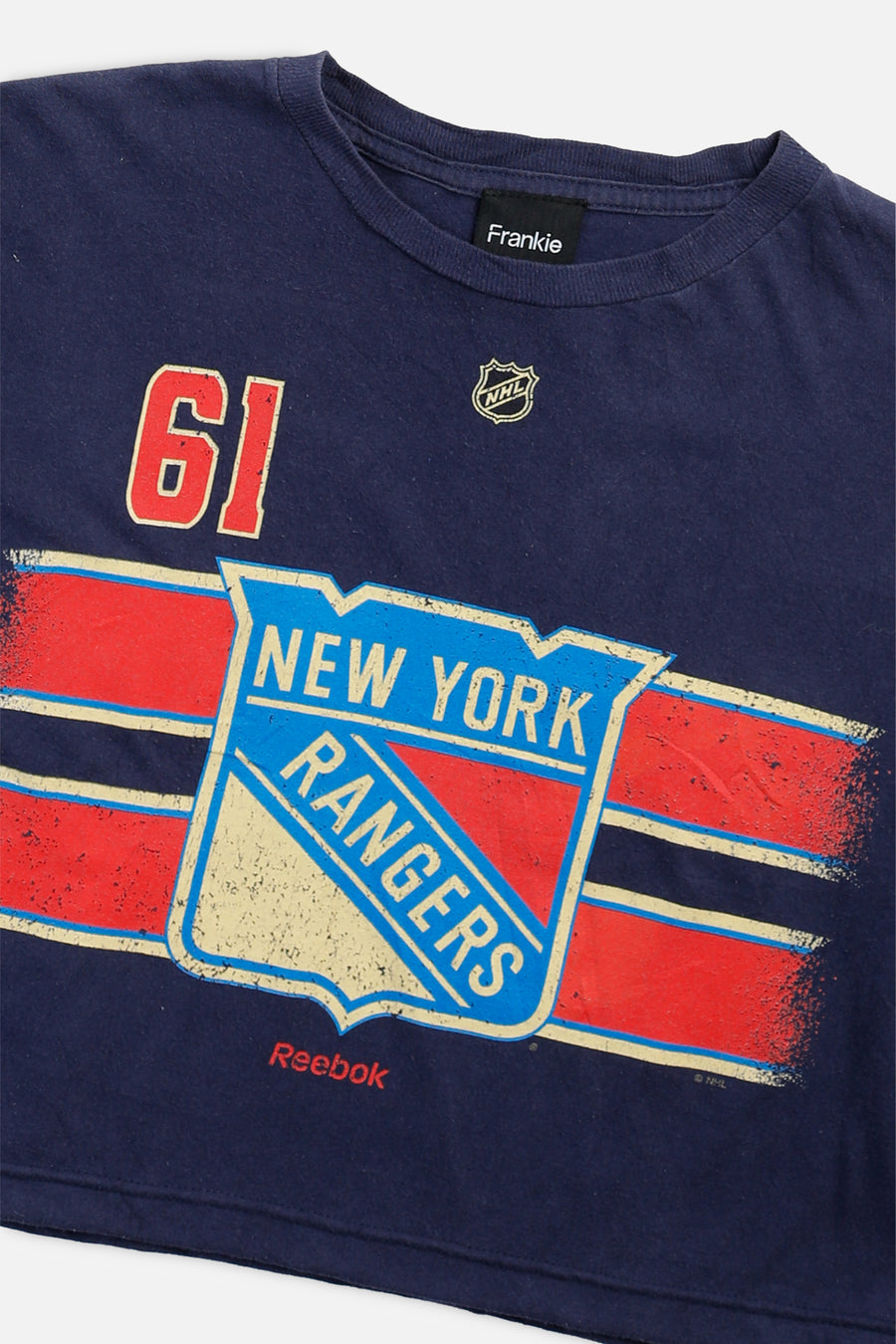 Rework New York Rangers NHL Crop Tee - L