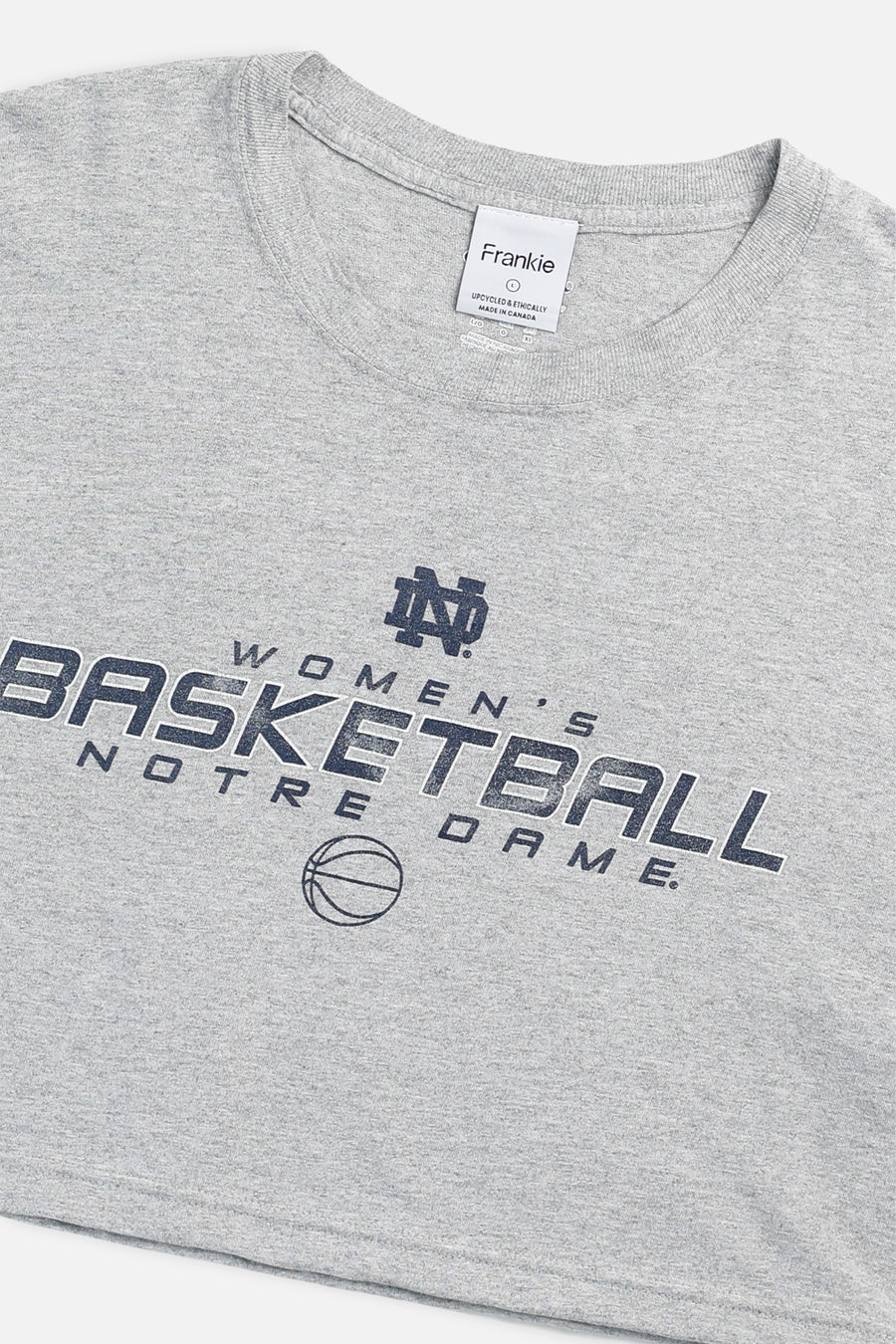 Rework Notre Dame Basketball NCAA Crop Tee - L