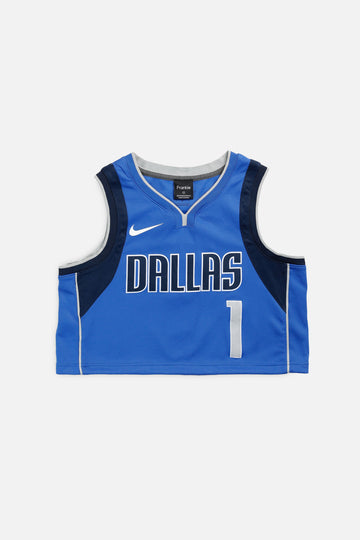 Rework Dallas Mavericks NBA Crop Jersey - M