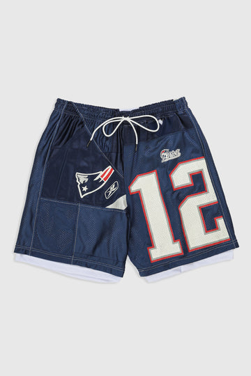 Unisex Rework Patriots NFL Jersey Shorts - Women-XL, Men-L