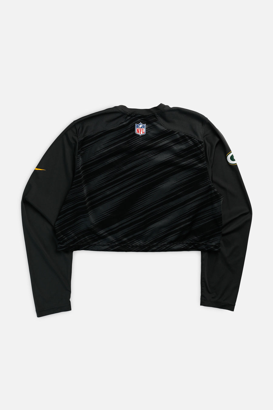 Rework Green Bay Packers NFL Crop Long Sleeve Tee - L