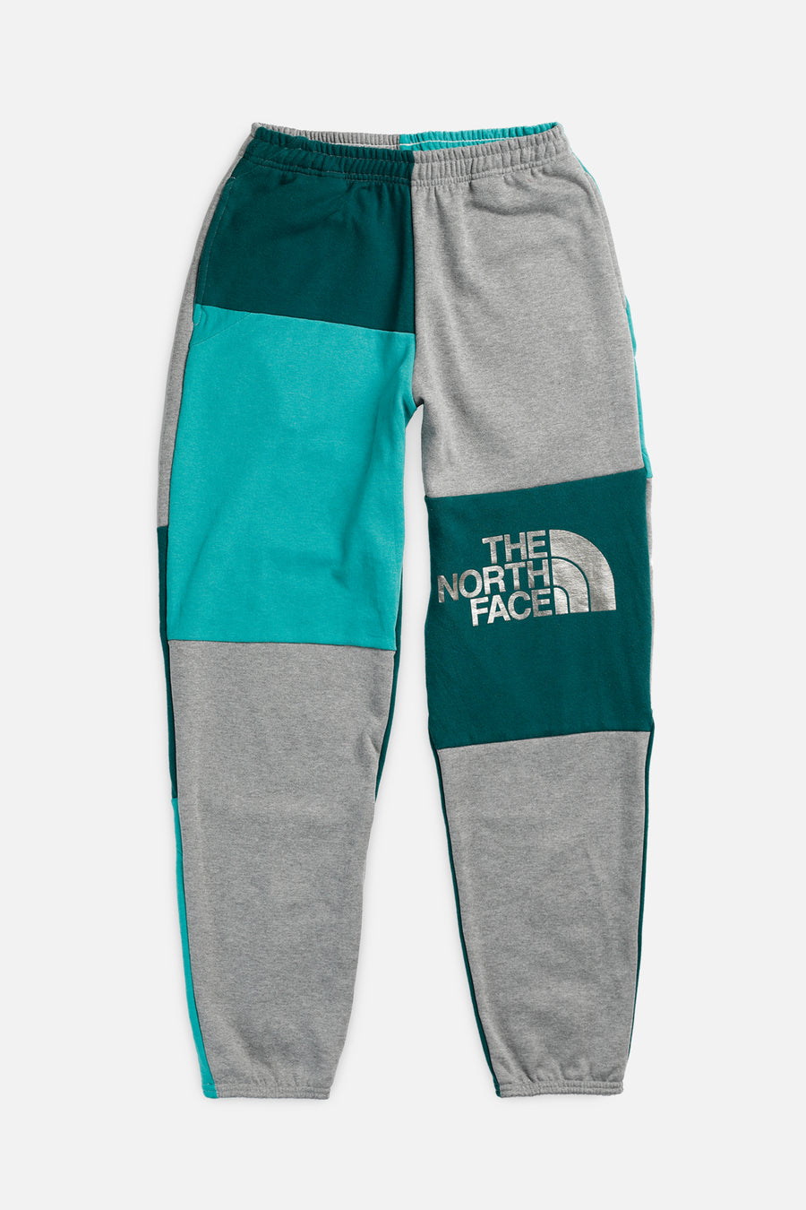 Unisex Rework North Face Patchwork Sweatpants - S