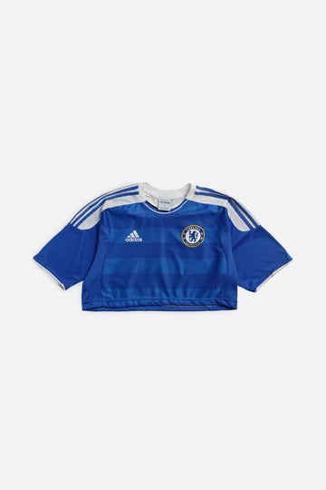 Rework Crop Chelsea Soccer Jersey - M