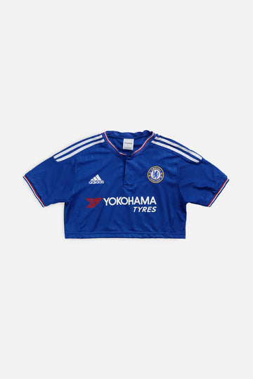 Rework Crop Chelsea Soccer Jersey - S