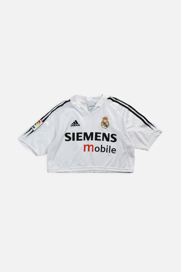 Rework Crop Madrid Soccer Jersey - M