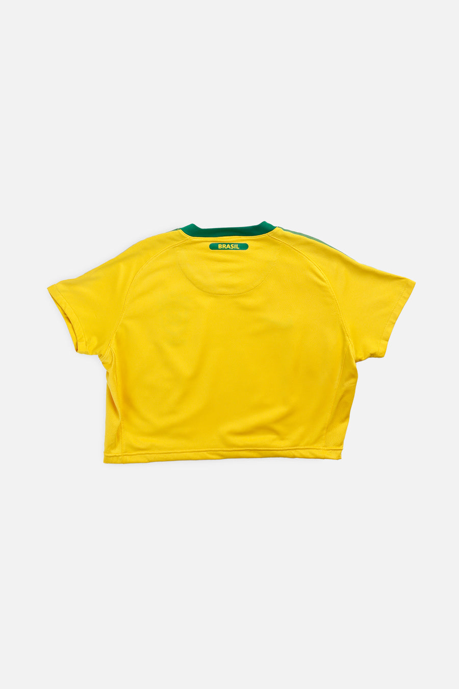 Rework Crop Brazil Soccer Jersey - L