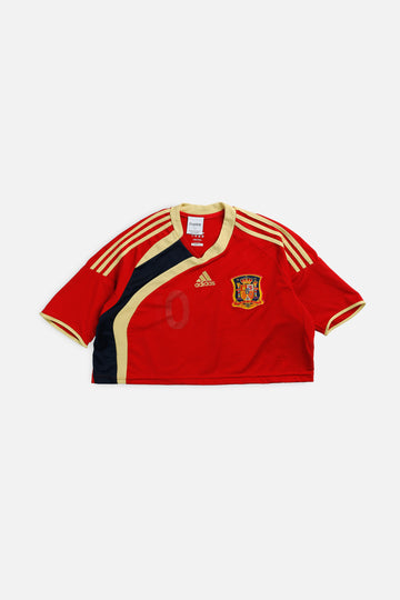 Rework Crop Spain Soccer Jersey - L