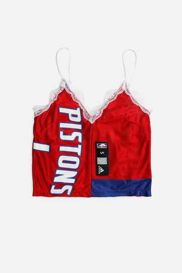 Rework Detroit Pistons NBA Lace Tank - S