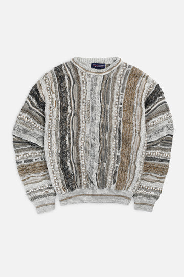 Vintage Coogi Style Knit Sweater - M