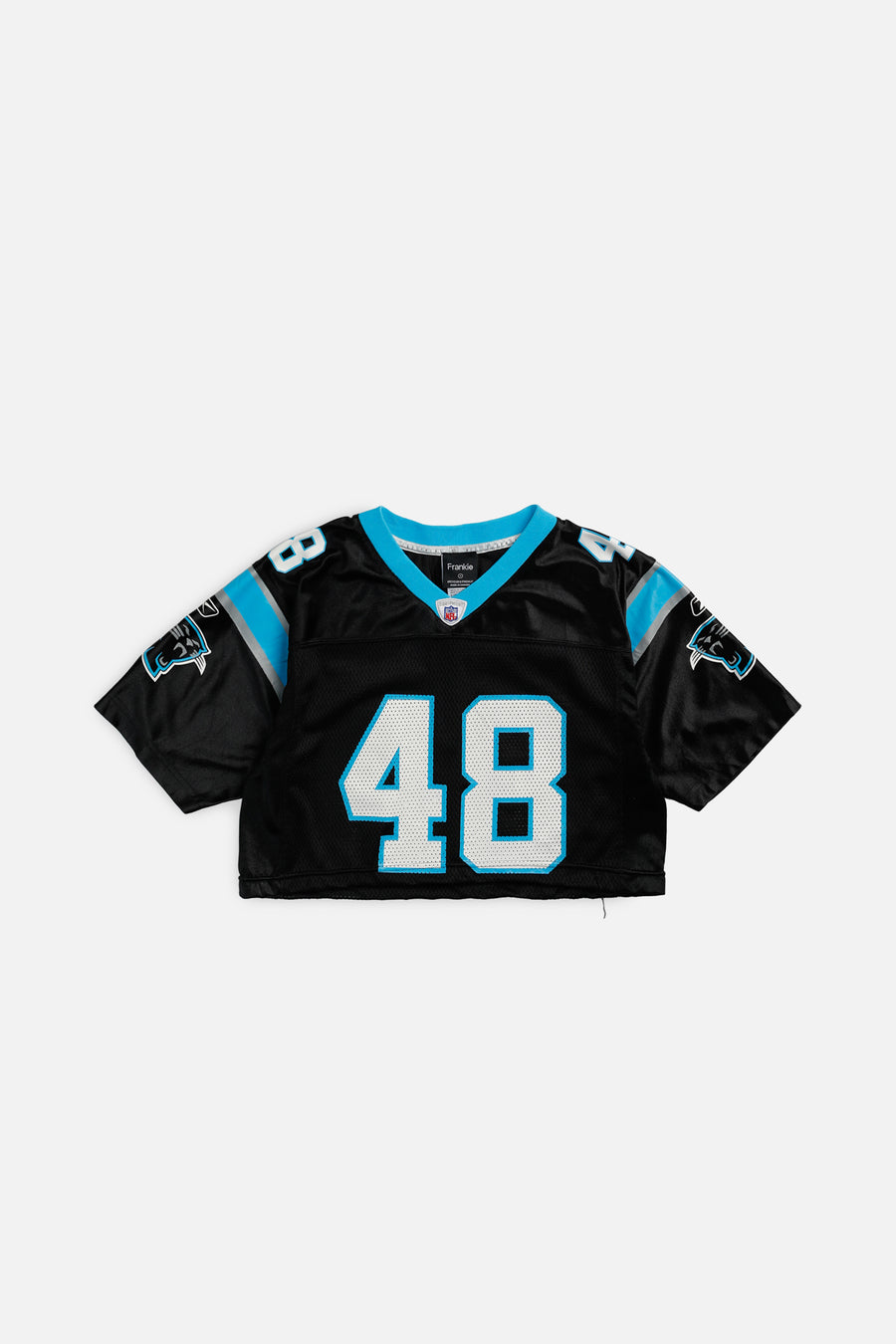 Rework Crop Carolina Panthers NFL Jersey - S