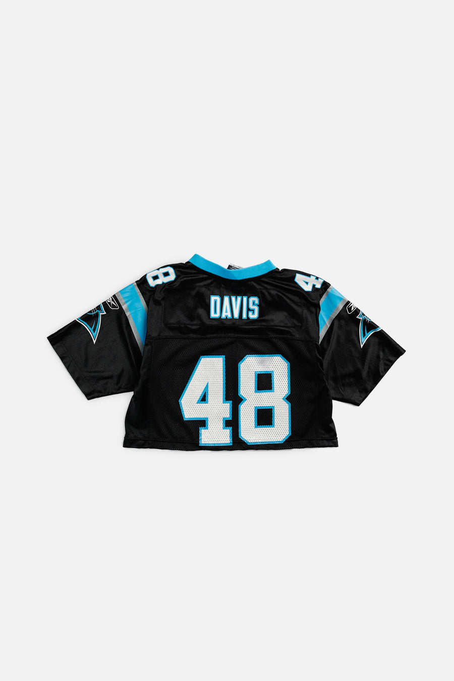 Rework Crop Carolina Panthers NFL Jersey - S