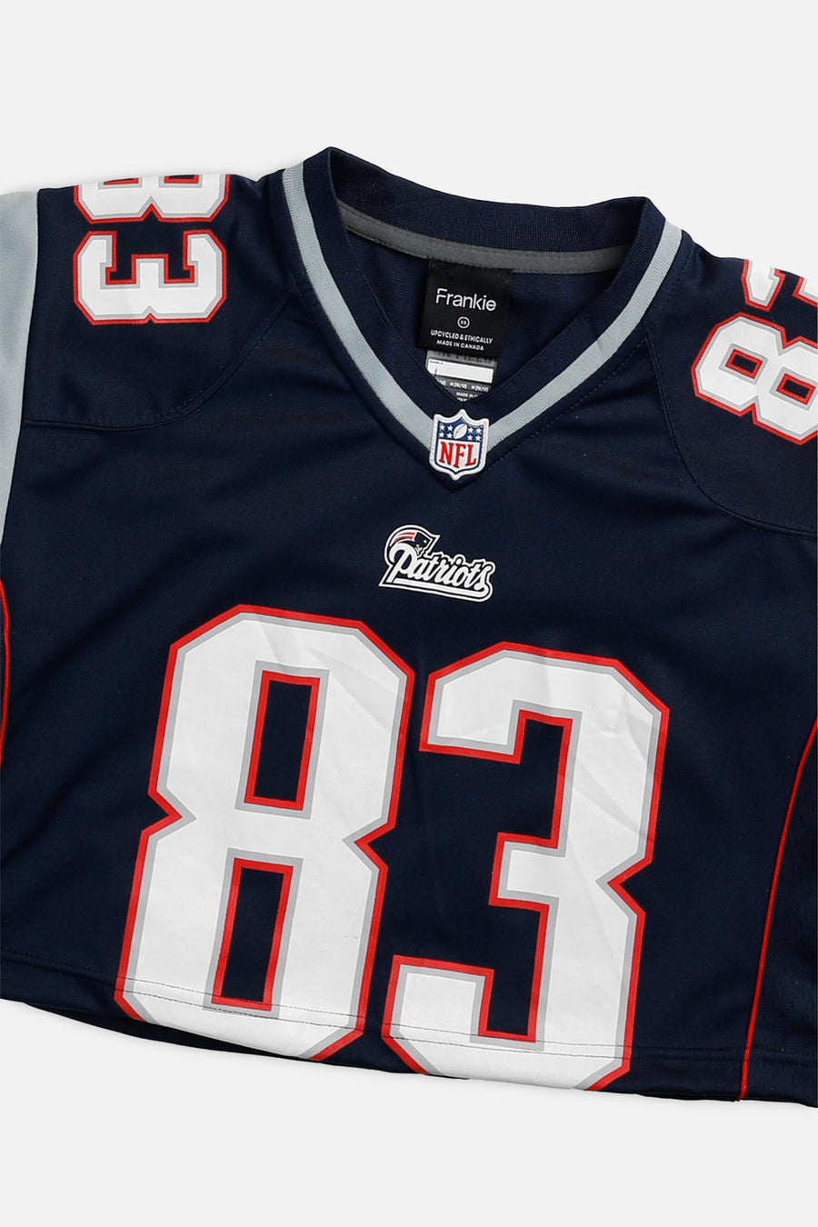 Rework Crop New England Patriots NFL Jersey - XS