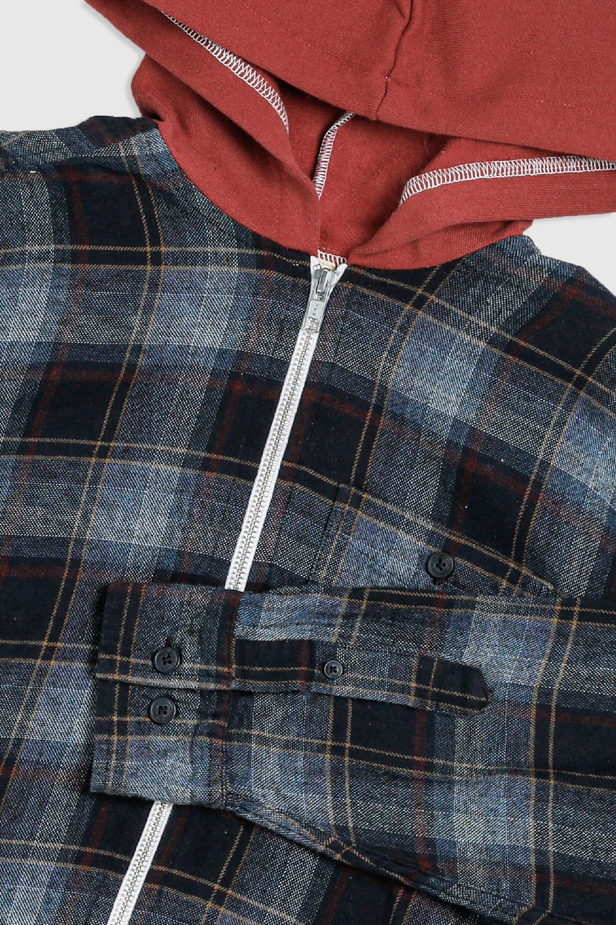 Unisex Rework Hooded Flannel - S