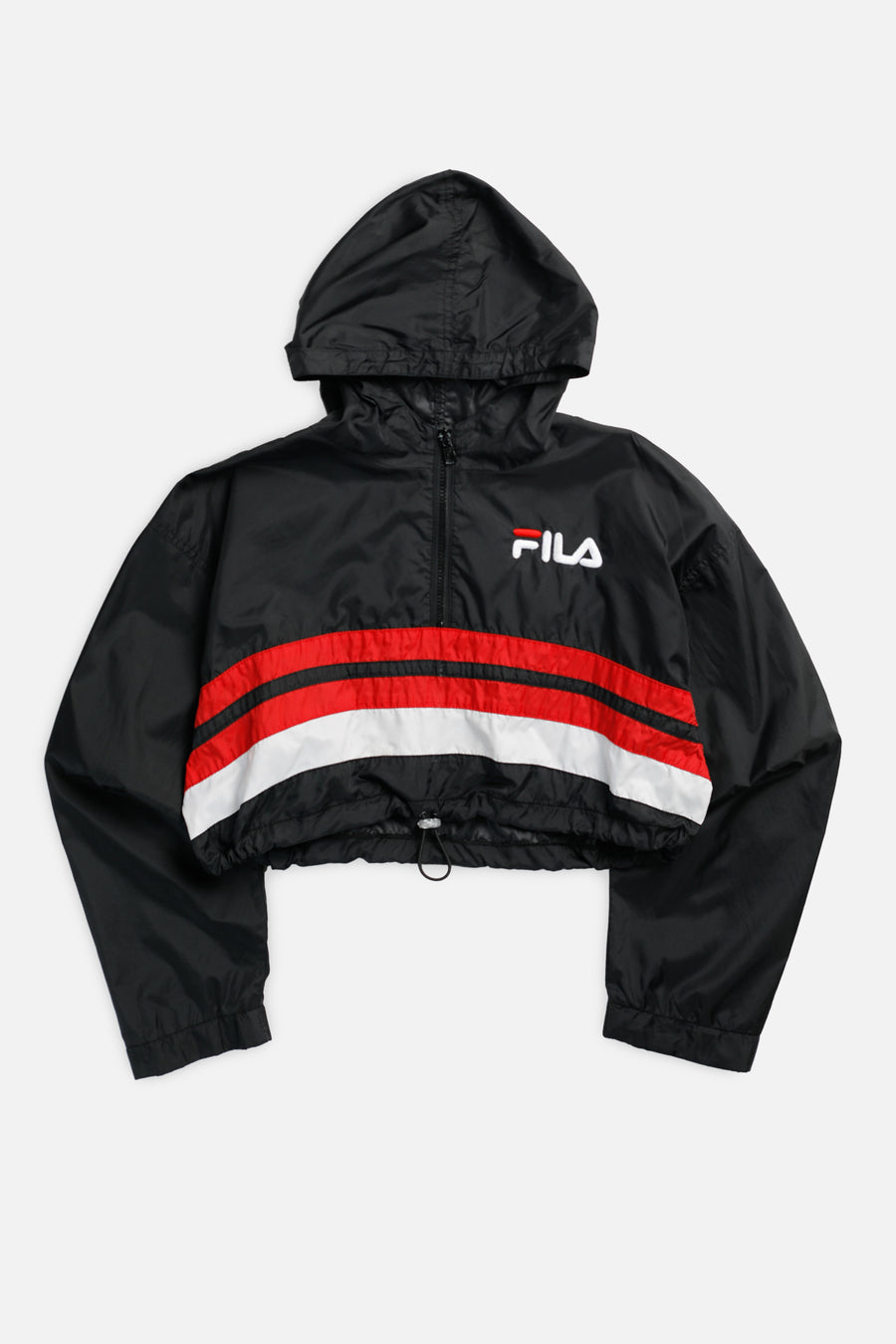 Rework Fila Crop Windbreaker Jacket - XL