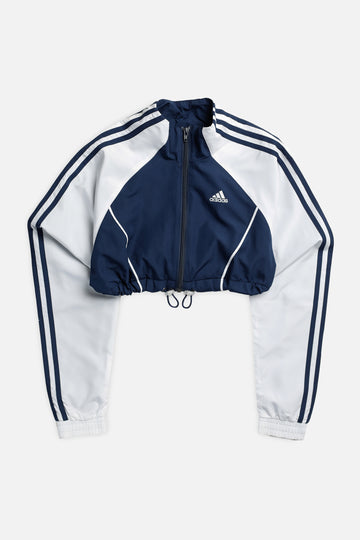 Rework Adidas Micro Crop Windbreaker - S