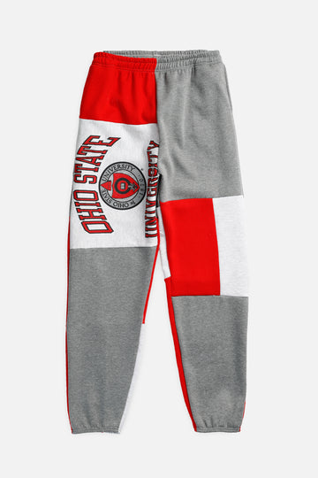 Unisex Rework Ohio State University Patchwork Sweatpants - L