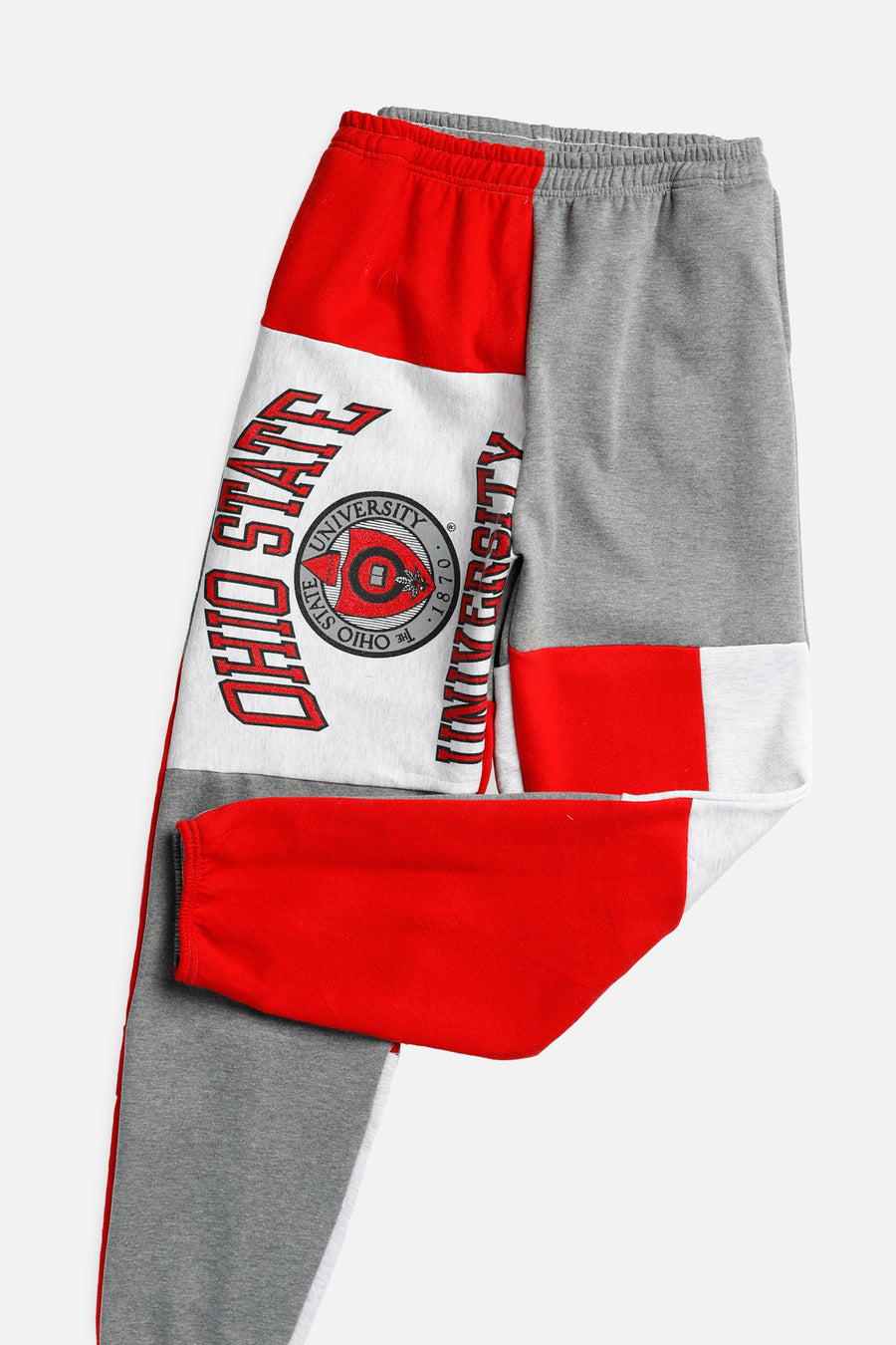 Unisex Rework Ohio State University Patchwork Sweatpants - L