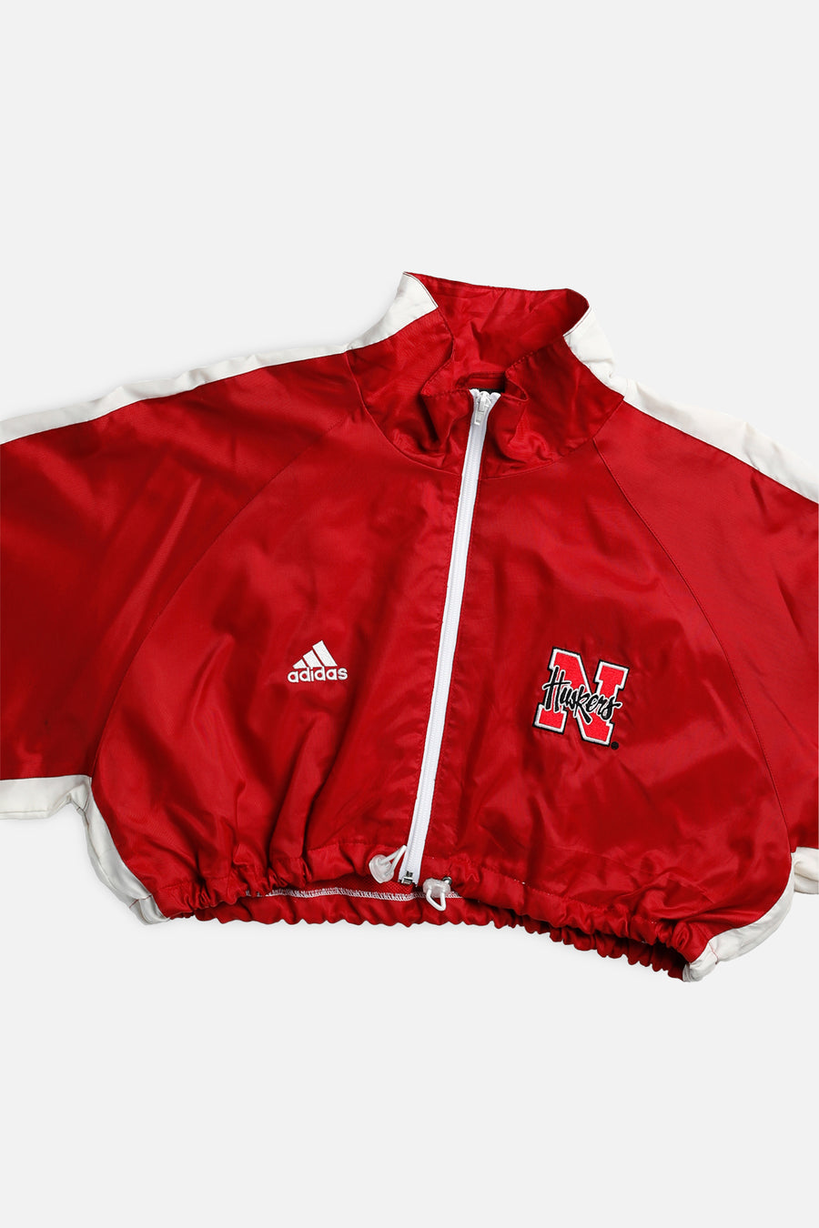 Rework Nebraska Cornhuskers Adidas Crop Windbreaker - XL