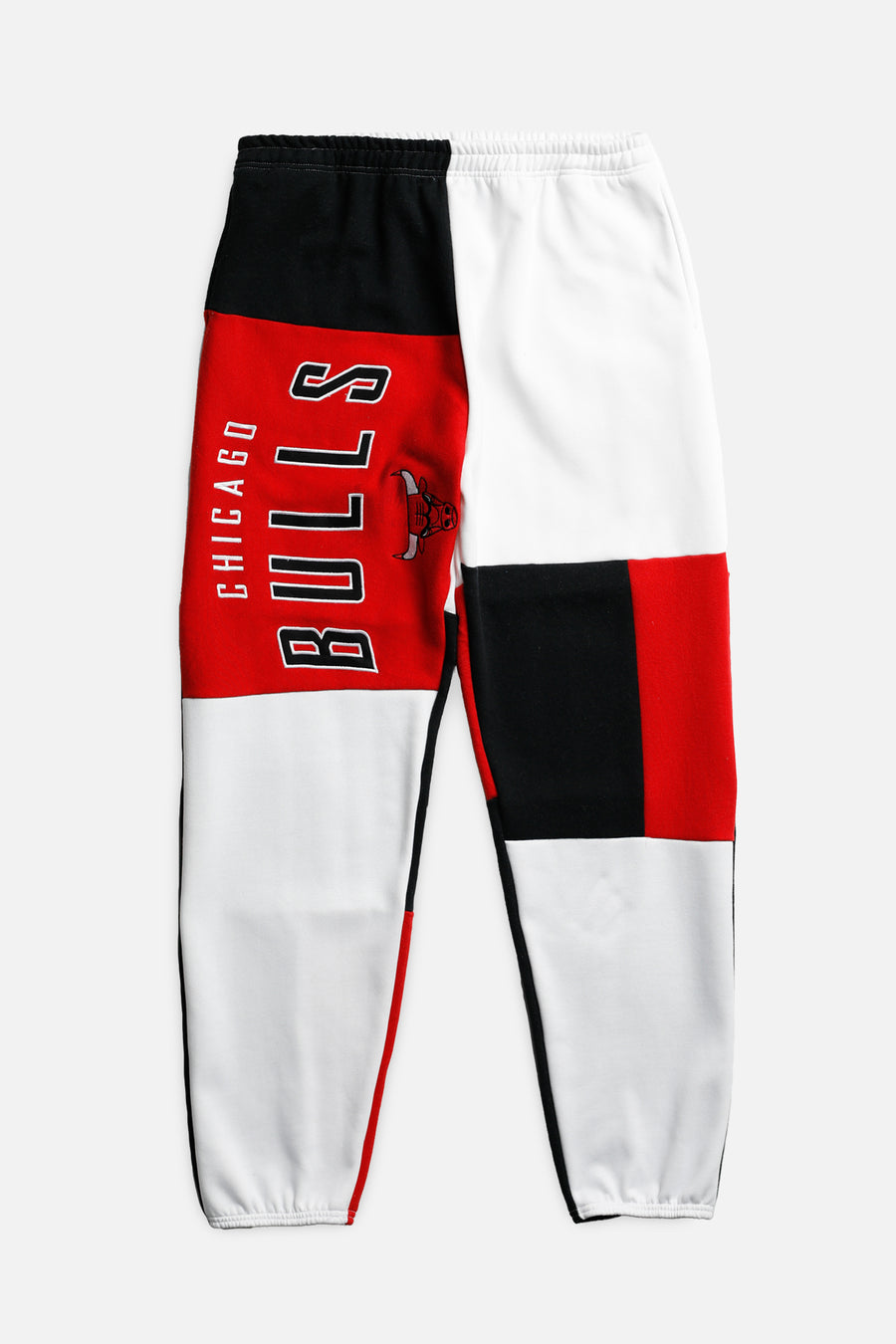 Unisex Rework Chicago Bulls NBA Patchwork Sweatpants - L