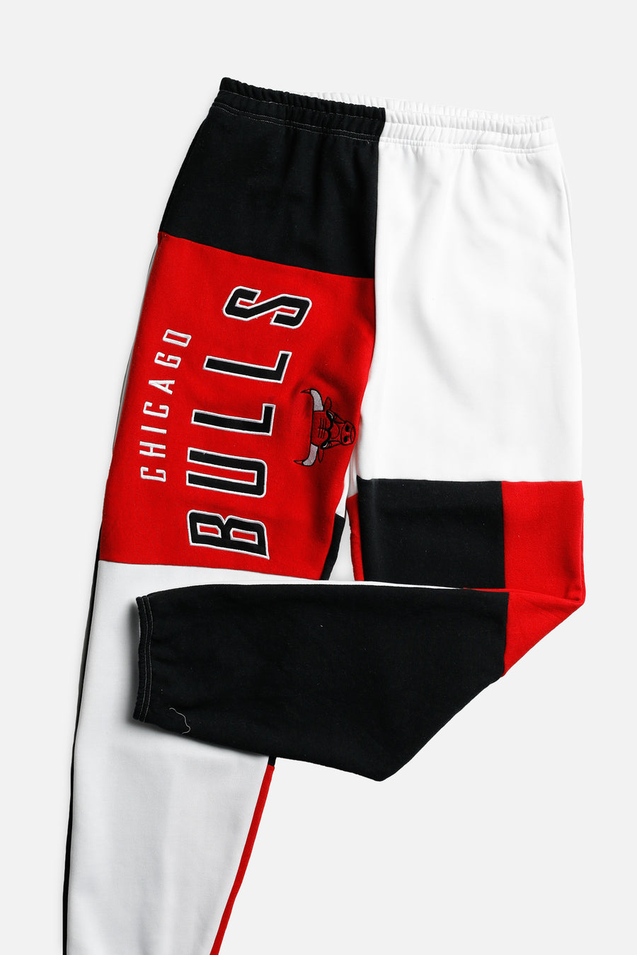 Unisex Rework Chicago Bulls NBA Patchwork Sweatpants - L