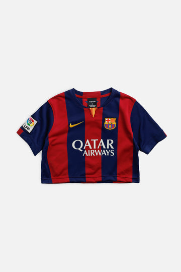 Rework Crop Barcelona Soccer Jersey - XS