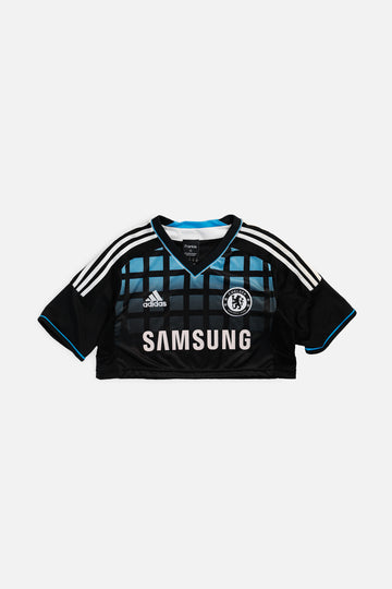 Rework Crop Chelsea Soccer Jersey - S