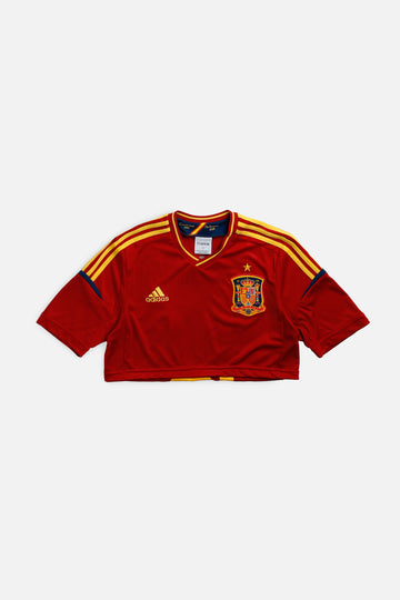 Rework Crop Spain Soccer Jersey - S