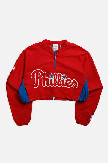 Rework Philadelphia Phillies MLB Crop Windbreaker - XL