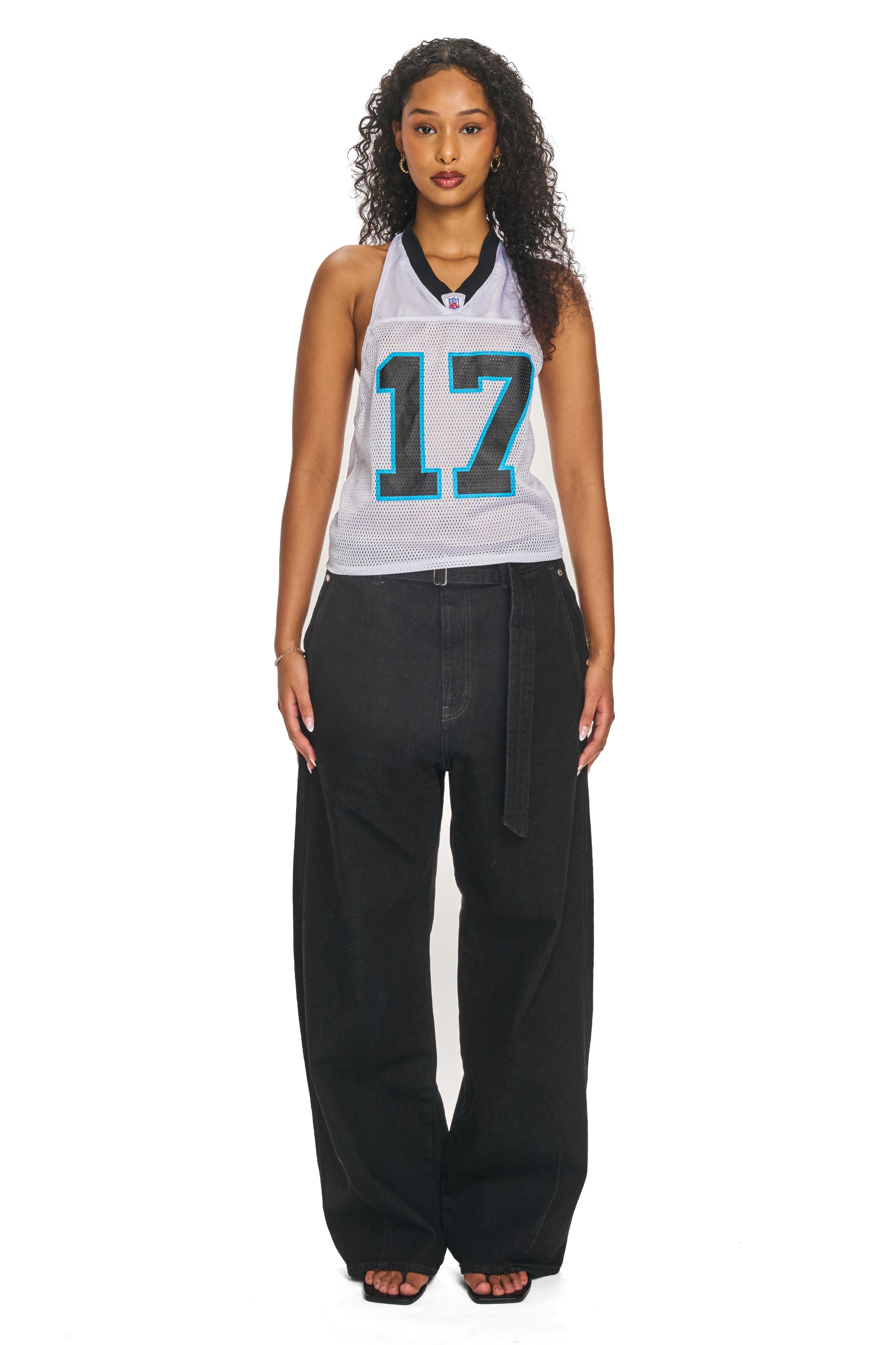 Rework Carolina Panthers Halter Top